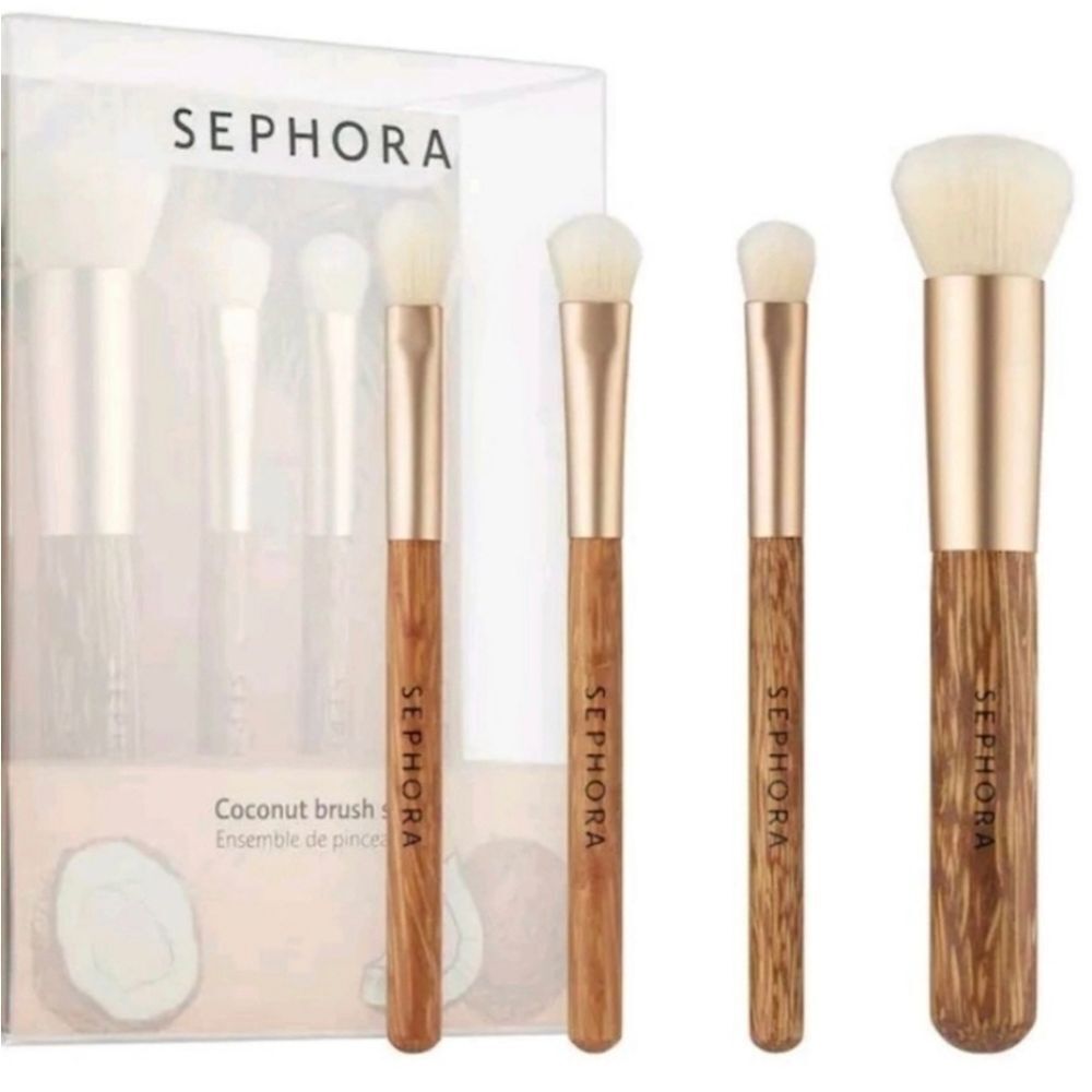 Sephora Coconut Brush Set NEW in Original Box